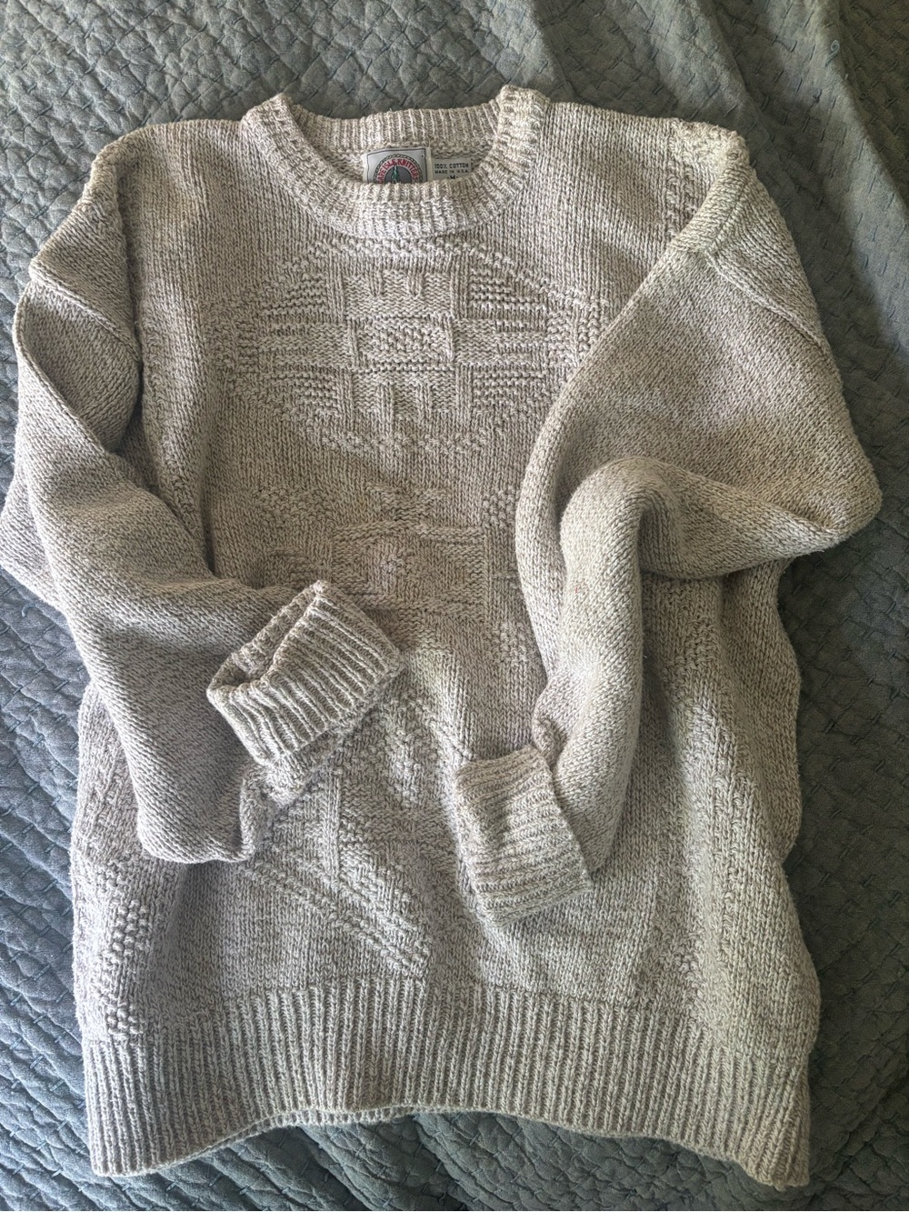 Men's Cape Isle Knitters 100% Cotton Crewneck Knit Sweater